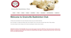 Desktop Screenshot of grainvillebadmintonclub.com